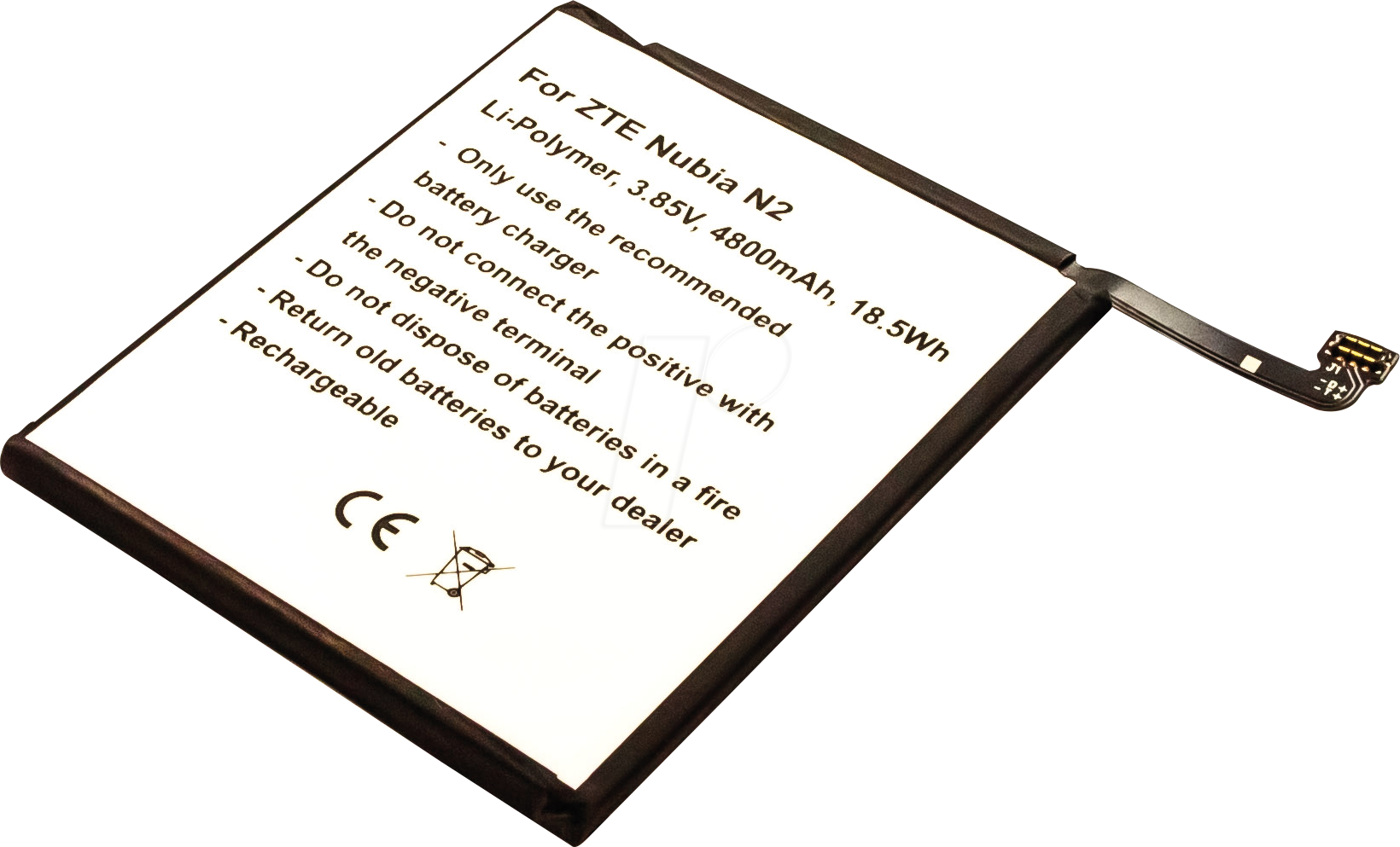 AKKU 30984 - Smartphone-Akku für Nubia-Geräte, Li-Po, 4800 mAh