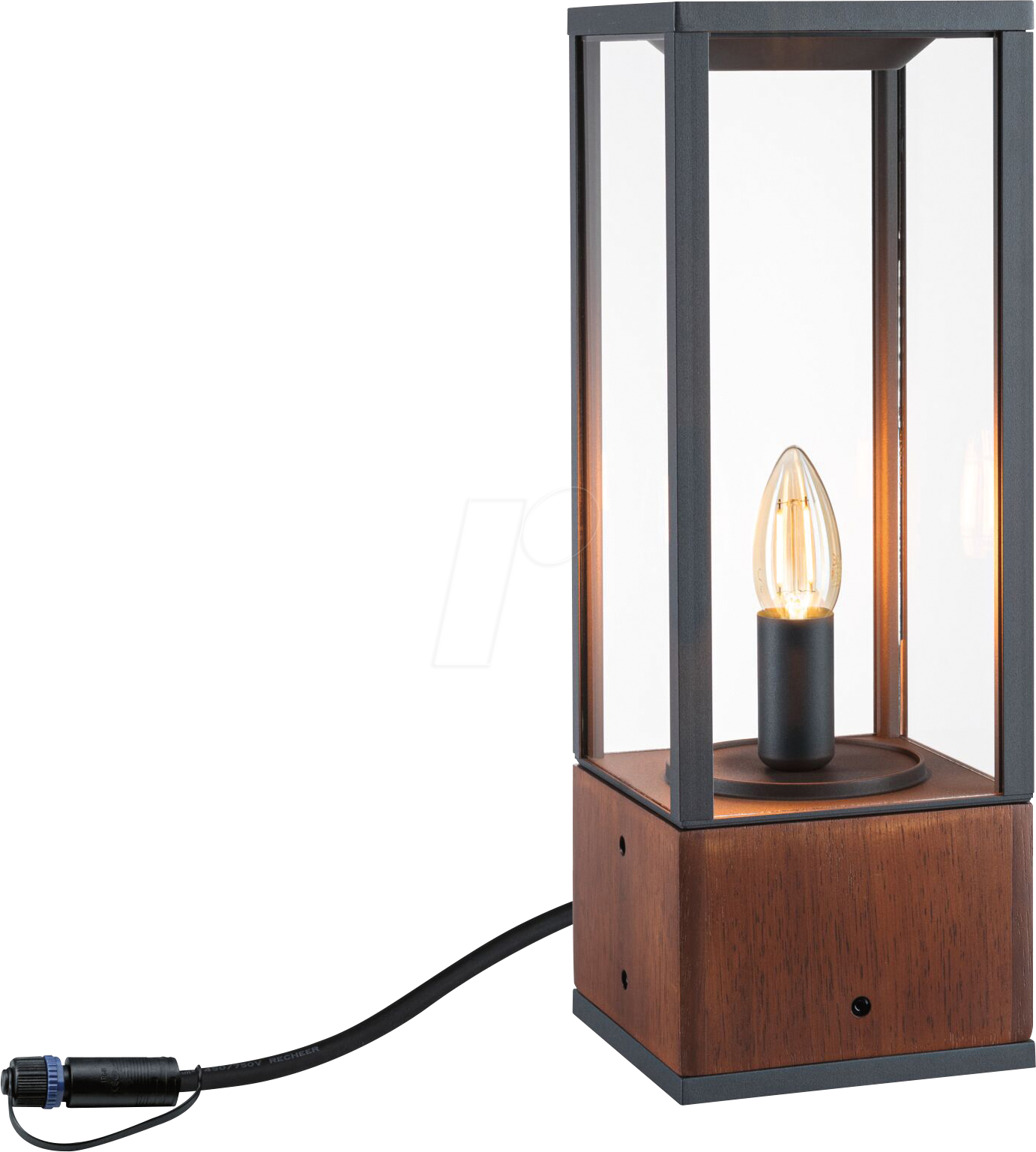 PLM 94673 - Outdoor Plug&Shine Lichtobjekt Venea, 2 W, 1900 K, holz