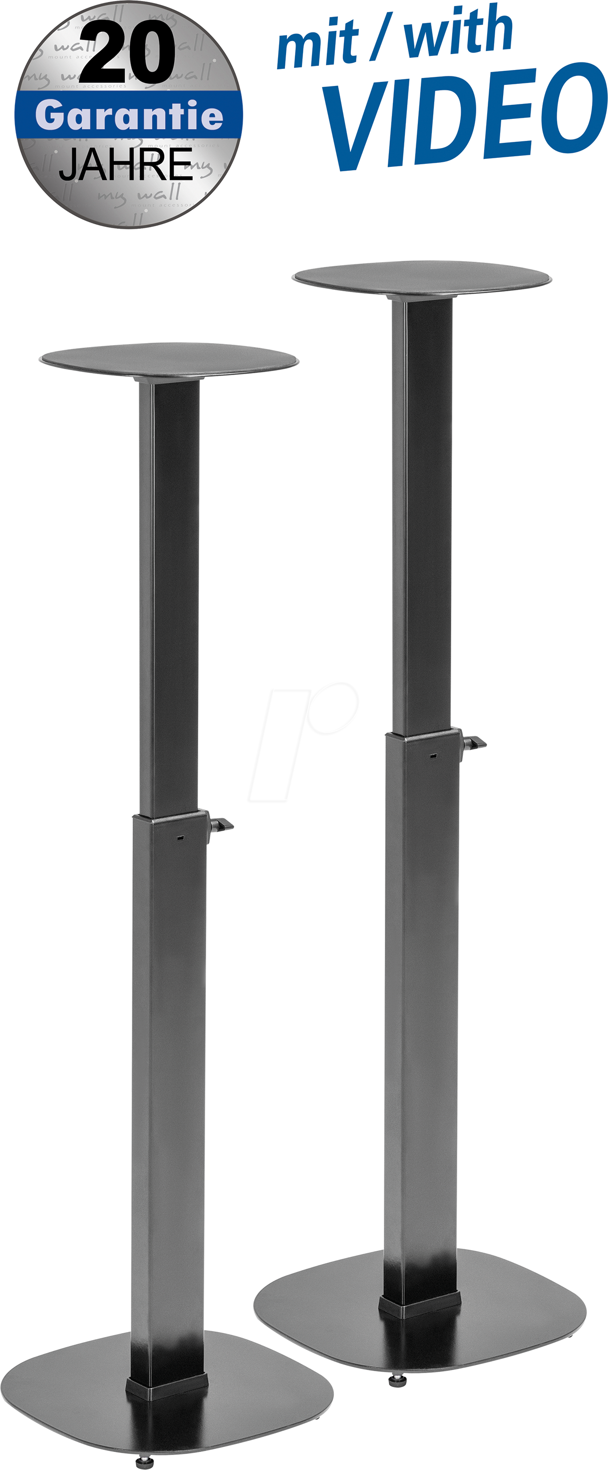 MYW HS23L - Lautsprecherständer, Paar, schwarz