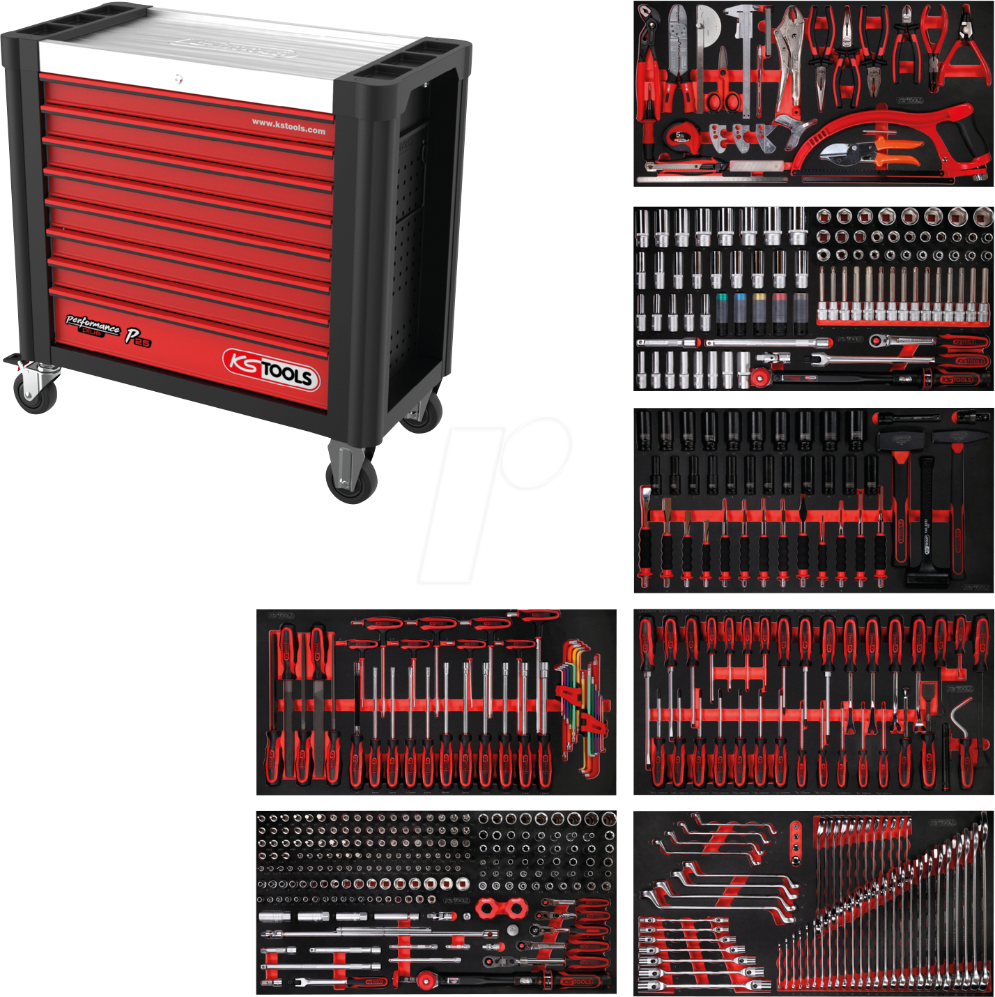 KS 825.7510 - Werkstattwagen Performanceplus P25 mit 8 Schubladen und 510 Werk