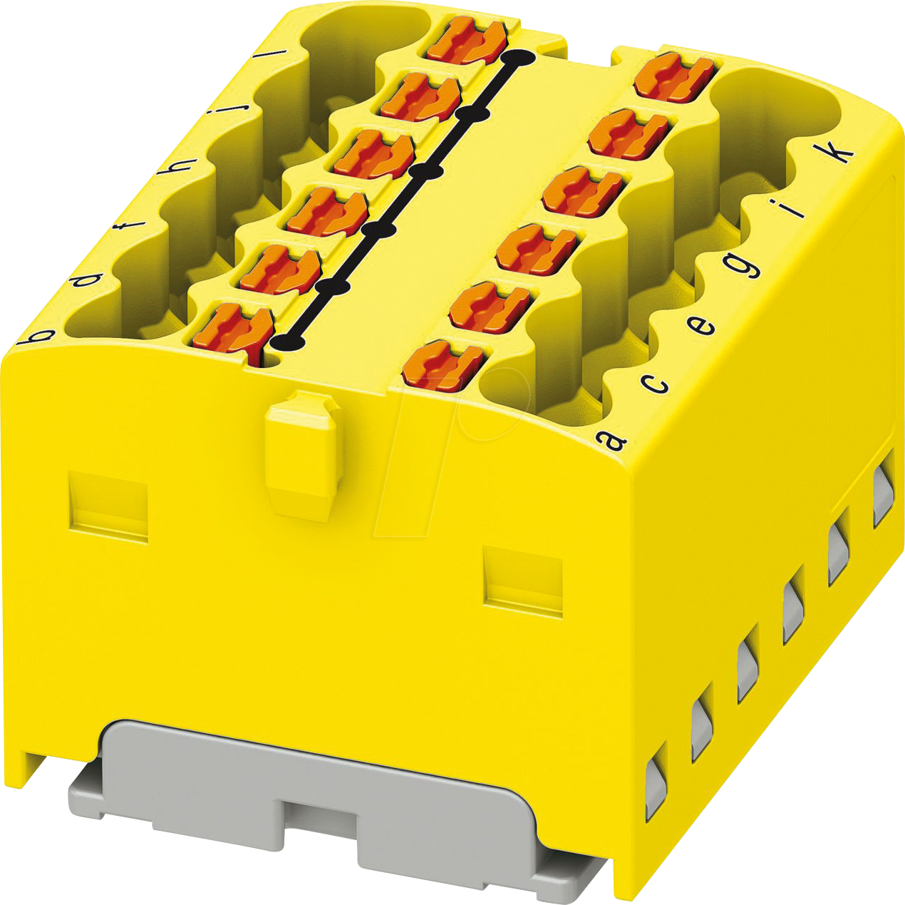PHOE 3002769 - Verteilerblock PTFIX, 12x1,5, gelb