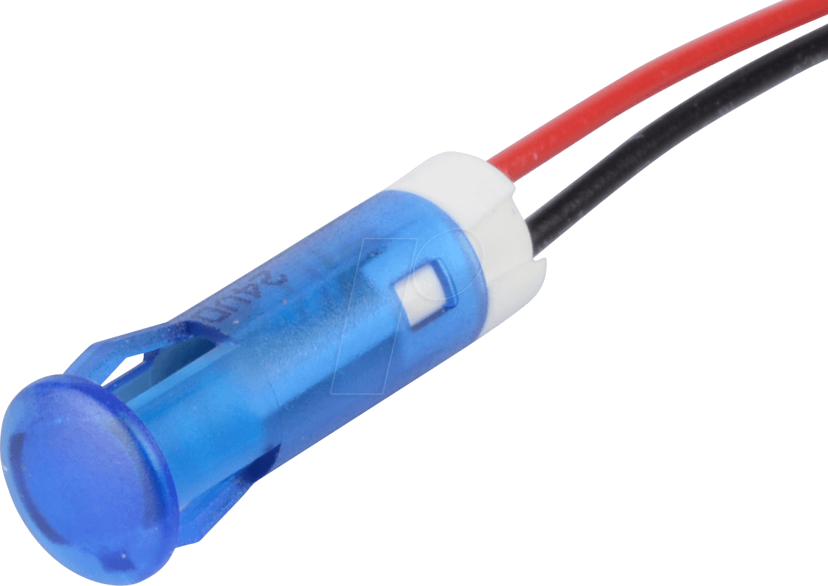 APM QS83 B24 - LED-Signalleuchte, blau, 24 V, Ø 8 mm, rund, bedrahtet