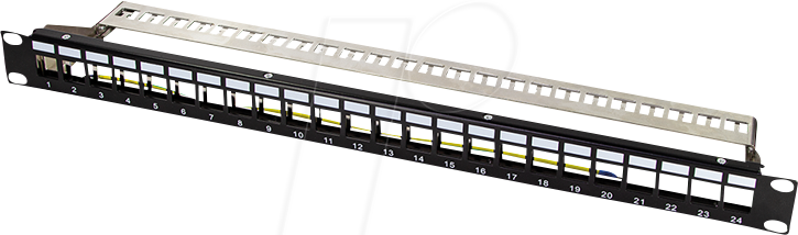 LOGILINK NK4058 - 19'' Patchpanel für 24 Keystone-Module, schwarz