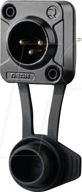 REAN RRX3M-Z - XLR-Chassisstecker, 3-pol, IP65