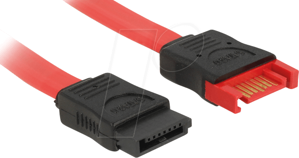 DELOCK 83953 - Kabel SATA 6 Gb/s St. > SATA Bu. 30 cm rot
