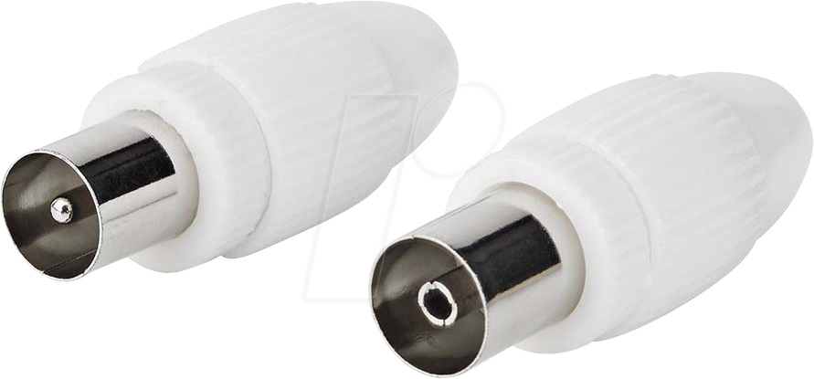 N CSGB40999WT - IEC (Coax) Stecker, Buchse / Stecker, Metall / PVC