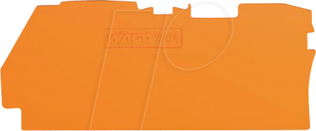 WAGO 2104-1292 - Abschluss- und Zwischenplatte, 1,0 mm dick, orange