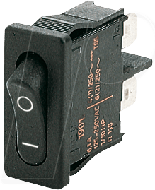 WIPPE 1801.1146 - Wippschalter, 1x Aus, schwarz, I-O