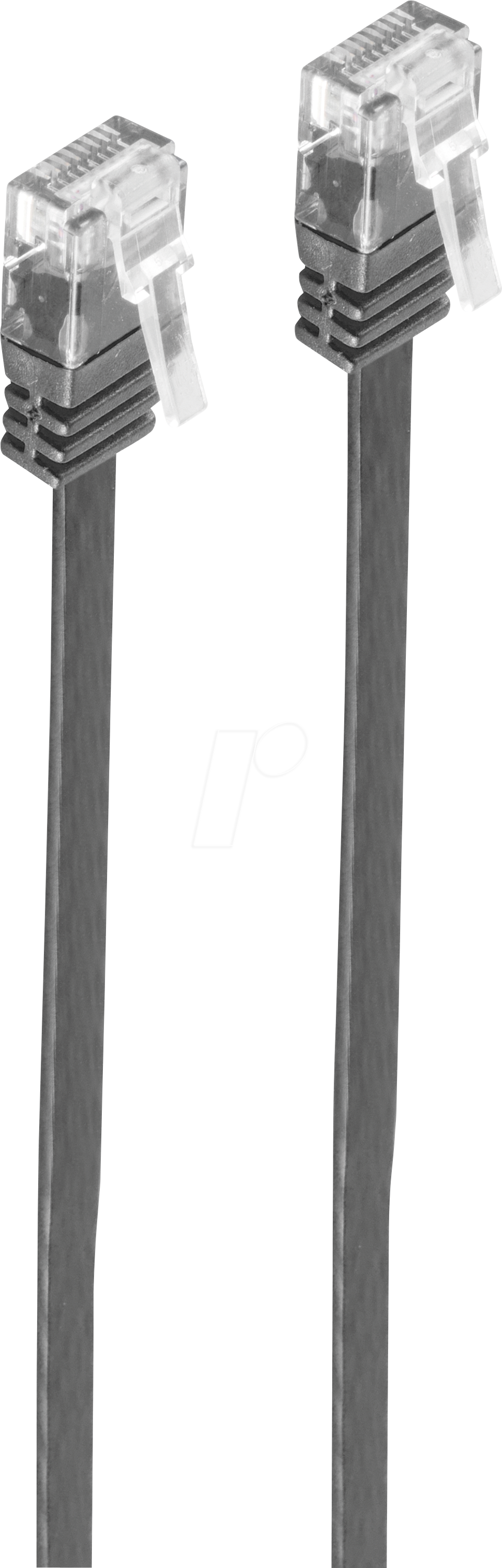 Thumbnail - SHVP SP711SL05S - Cat.6 Flachkabel U/UTP, slim, schwarz, 0,5 m