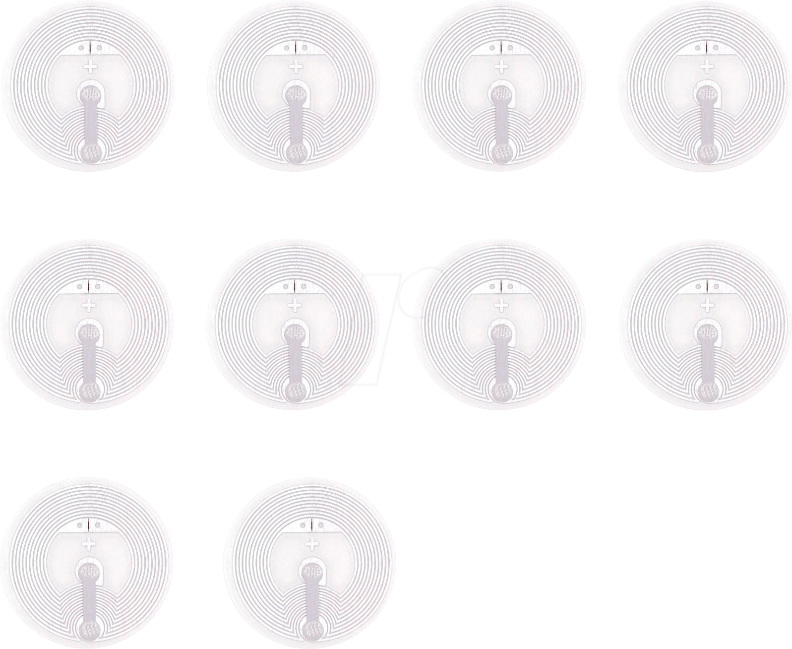 BERRYBASE 125451 - RFID / NFC Tags, selbstklebend, weiß, 10 Stück