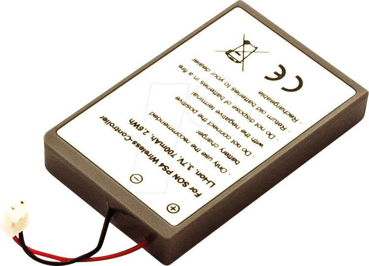 AKKU 30762 - Konsolenakku für Playstation 4 Controller, Li-Ion, 700 mAh