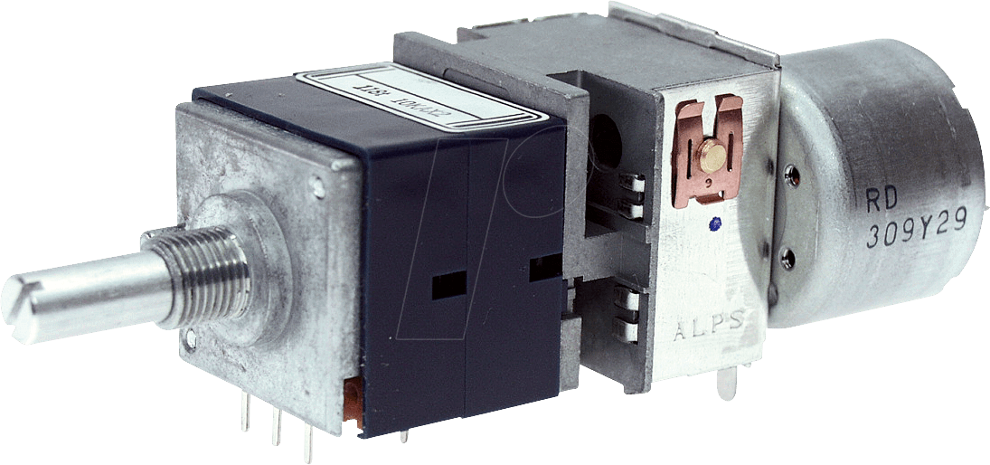 RK27112MC-LOG10K - Drehpotentiometer, Stereo, 10 kOhm, logarithmisch, 6 mm