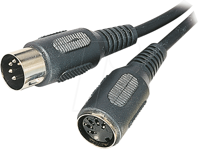 AVK 124 - Audio-/ Video Kabel, 5-pol DIN Stecker auf Kupplung, 5 m