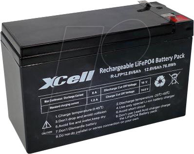 XCELL LFP126 - Xcell LFP Akku 12,8V 6 Ah