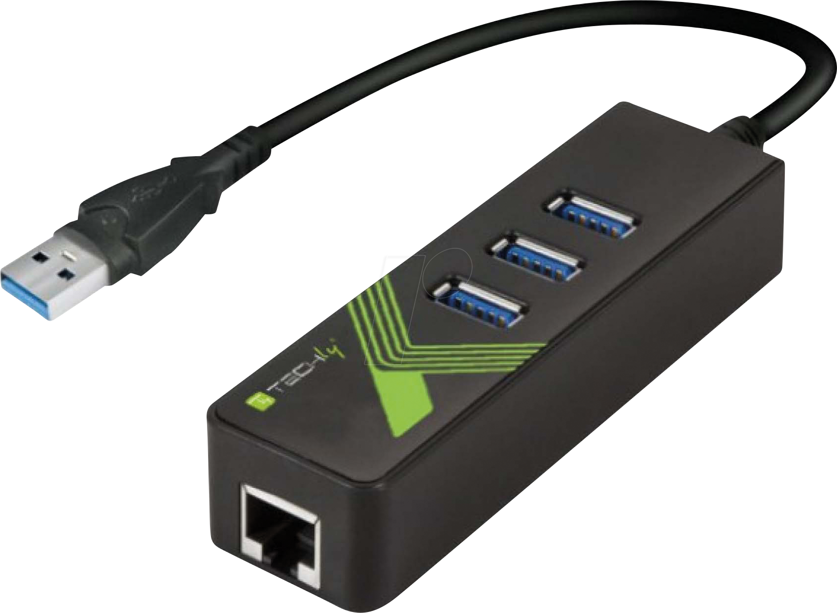 IDATA-U-ETG-3U2 - Netzwerkkarte, Typ A, Gigabit Ethernet, 1x RJ45, 3x USB