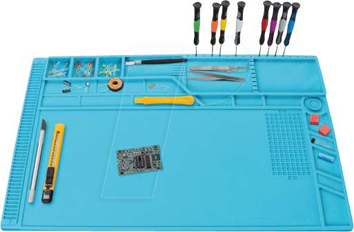 VEL AS12 - Silikon-Arbeitsmatte, 550 x 350 mm, Antistatisch