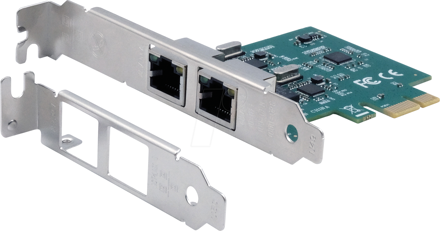 EXSYS EX-60102 - Netzwerkkarte, PCIe, Gigabit Ethernet, 2x RJ45
