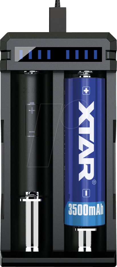 XTAR SC2 - Schnellladegerät 3 A, Micro USB, Li-Ion, 2 slot