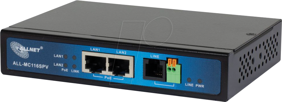 ALLNET MC116PV2 - VDSL2 Fast Ethernet Mini Modem Slave, PoE
