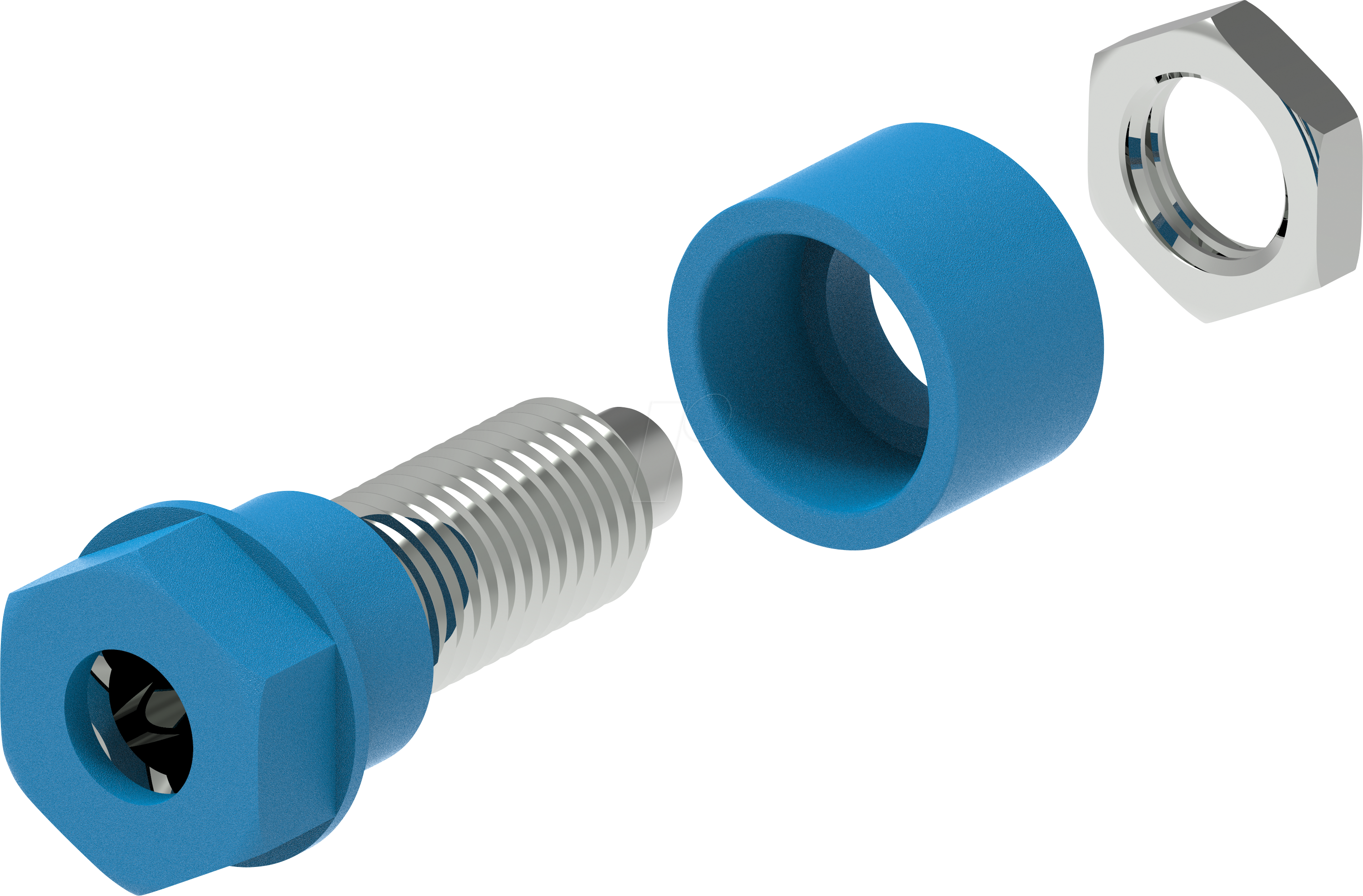 PJP 3230-C-BL - Bananenbuchse, 4 mm, isoliert, blau