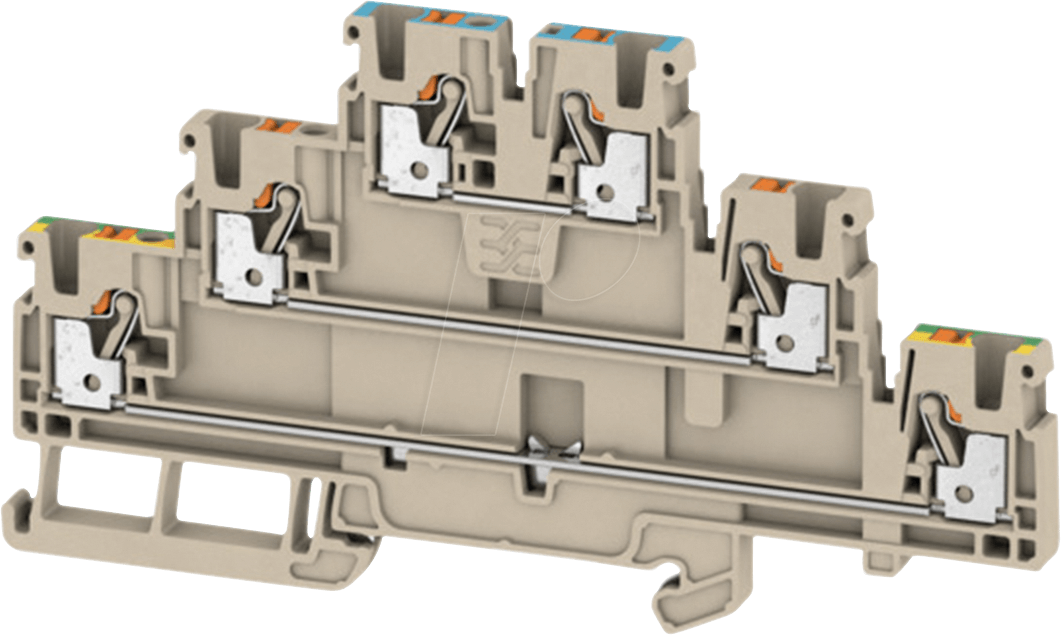 A3T 2.5 N-FT-PE - Durchgangsklemme Klippon® Connect, A-Serie beige