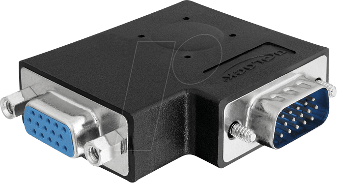 DELOCK 65345 - Adapter VGA Stecker/Buchse 90° seitlich gewink.