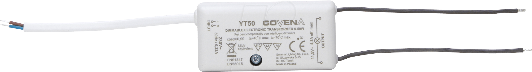 KO ET 0-50 - Halogen-/LED-Trafo, 0 - 50 W Halogen, 0 - 20 W LED