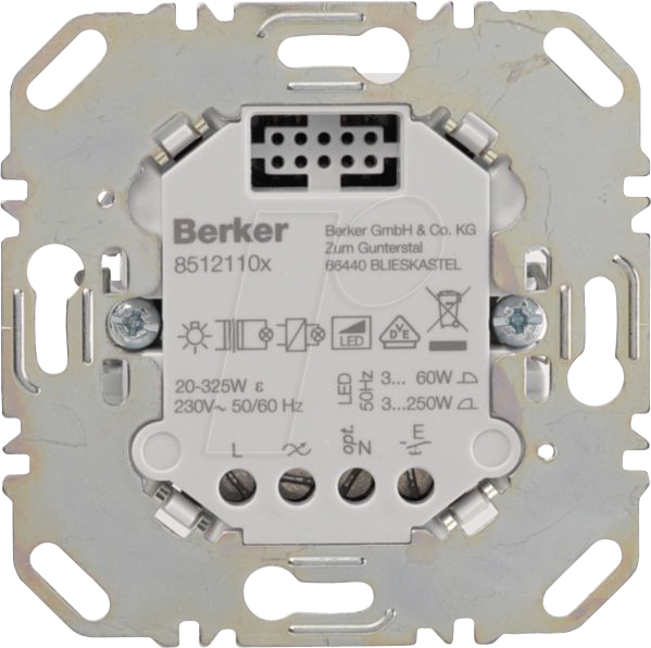 BERKER 85121100 - Universal Schalteinsatz 1fach (R,L,C,LED)