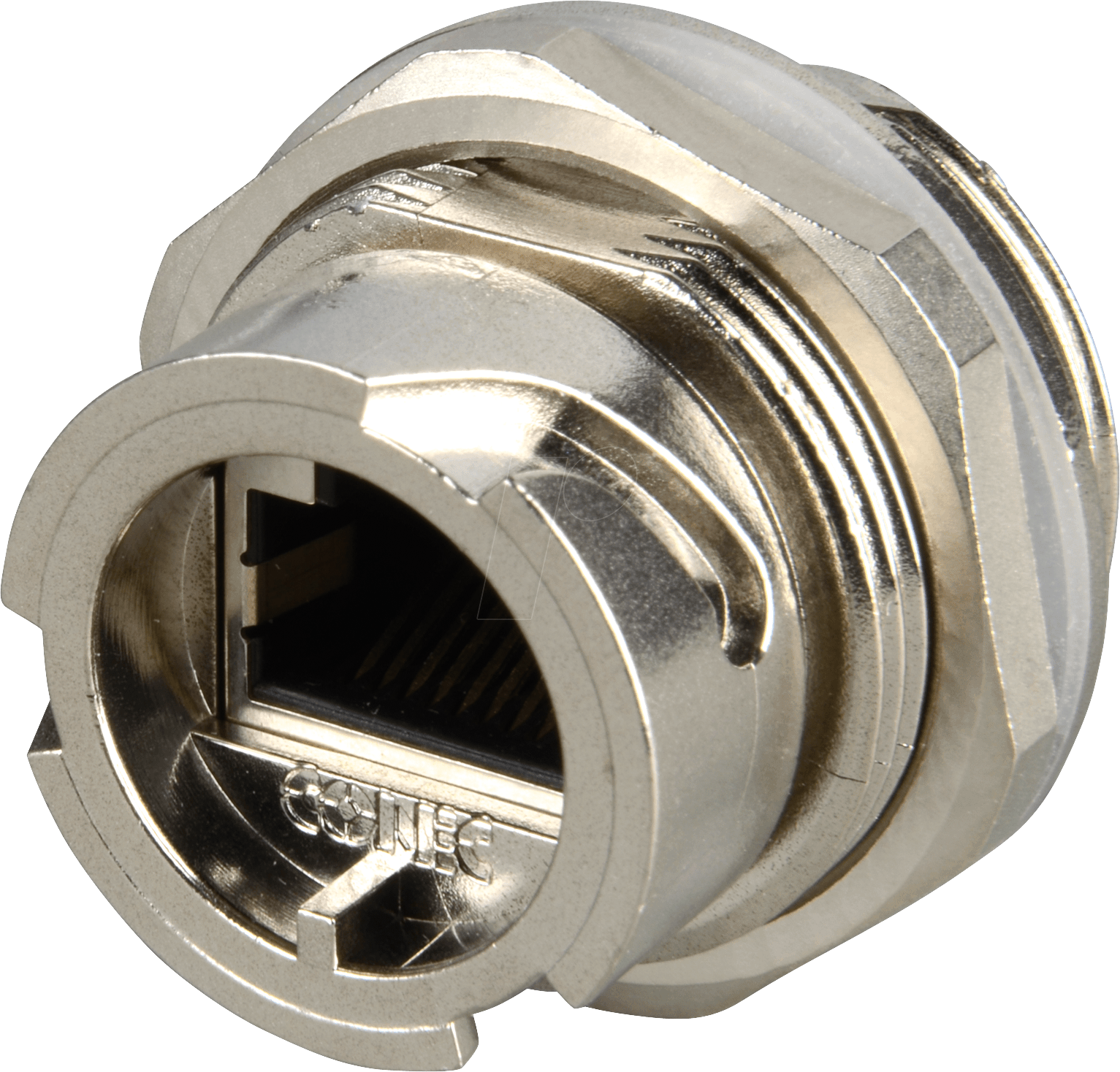 RJ45 EBG LPM - RJ45 Einbaugehäuse, Lötanschluss, ges., mtl.