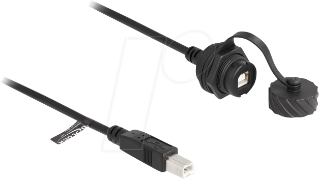 DELOCK 88011 - USB 2.0 Kabel, B Stecker auf B Buchse, Einbau, IP68, 1 m