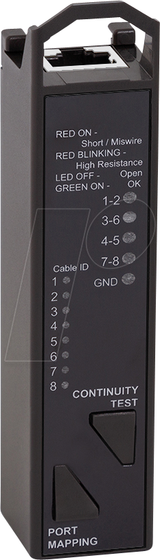 LOGILINK WZ0076 - 3-in-1-Netzwerk Kabeltester für Durchgang und Portidentifizierun