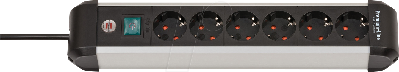 Thumbnail - BRE 1391030600 - Steckdosenleiste, 6-fach, mit Schalter und 3m Kabel