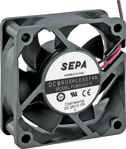 SEPA PLB60A24SE - Axiallüfter, 60x60x25mm, 24V, U/Min: 4500