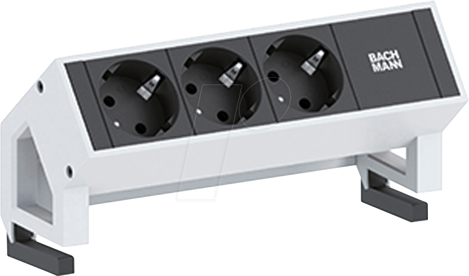 BACH 902.300 - DESK2 3xCEE7/3 , GST18 incl. Zuleitung 1,5m, weiß