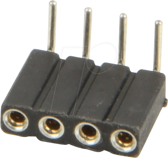 W+P 154-004-1 - Präzisionsbuchsenleiste, gewinkelt, RM 2,54, 4-polig