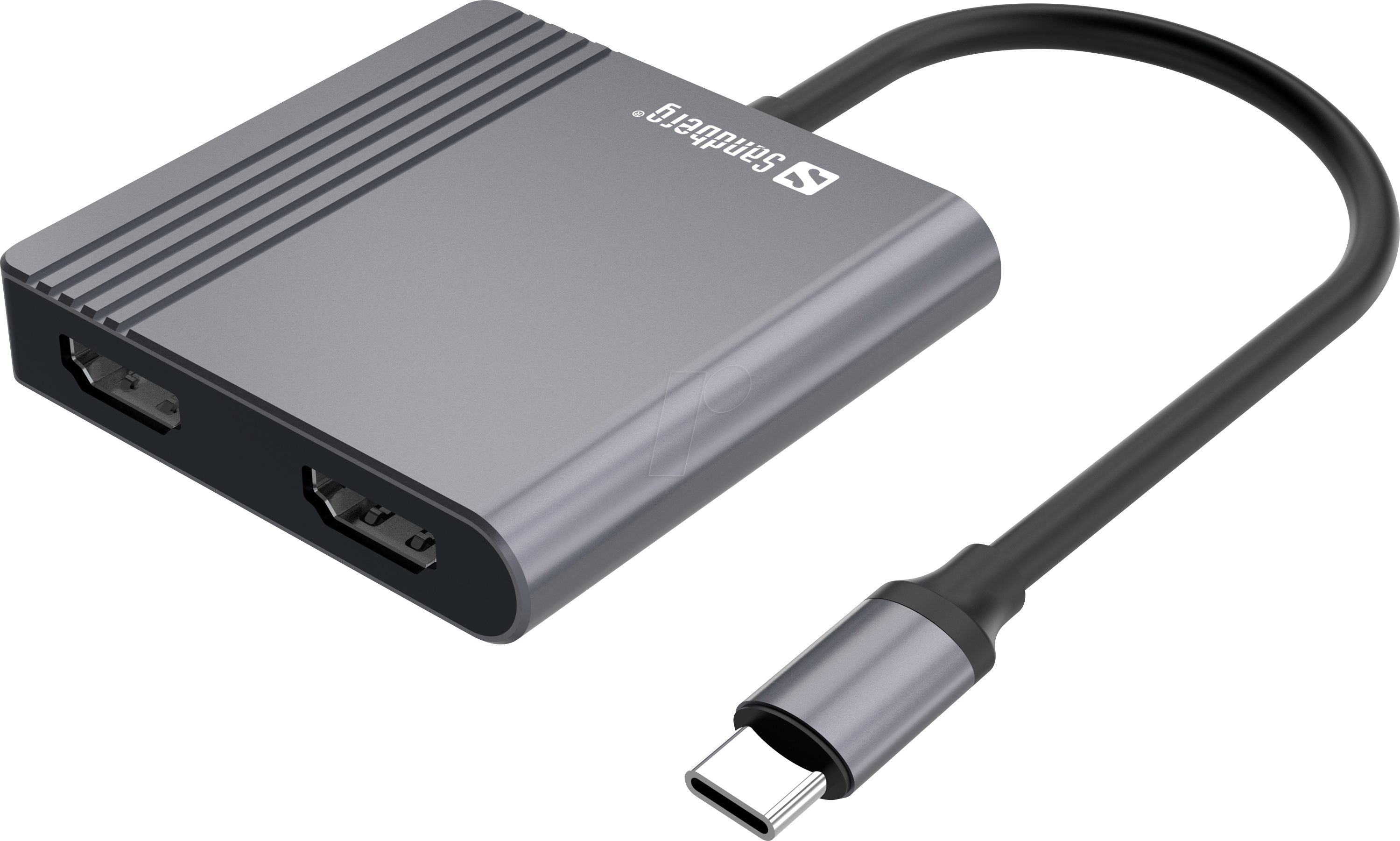 SANDBERG 136-44 - Adapter USB-C > 2x HDMI + USB 3.0 + PD, 4K