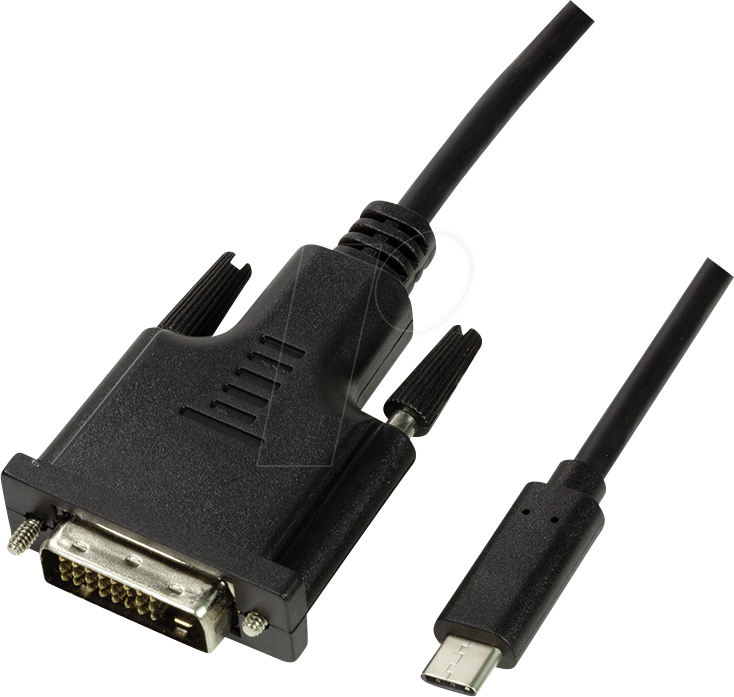 LOGILINK UA0331 - USB 3.0 Kabel, USB-C > DVI, 4K 60Hz, schwarz, 1,8 m