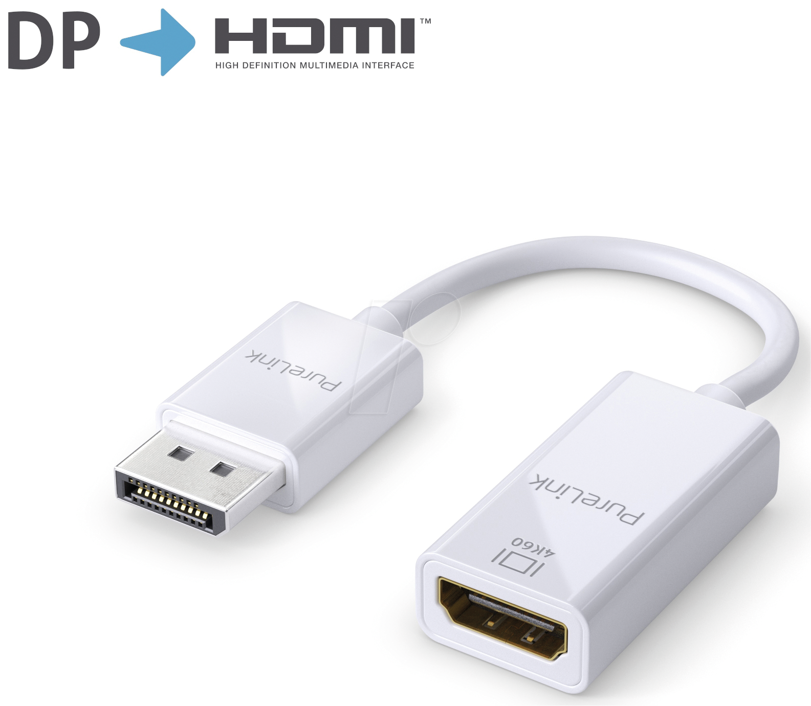PURE IS100 - DisplayPort Adapter, DP Stecker auf HDMI Buchse