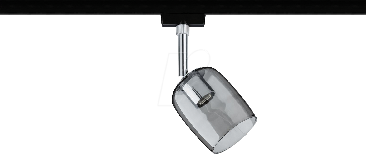 PLM 96967 - URail Schienenspot Blossom, G9, max. 10 W, dimm, schwarz/rauchgl