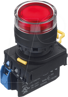 ID YW1LMF2E1QM3R - Beleuchteter Einbautaster YW, 22 mm , 1 NO, schwarz