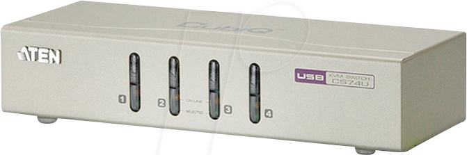 ATEN CS74U - 4-Port KVM Switch, VGA, USB, Audio
