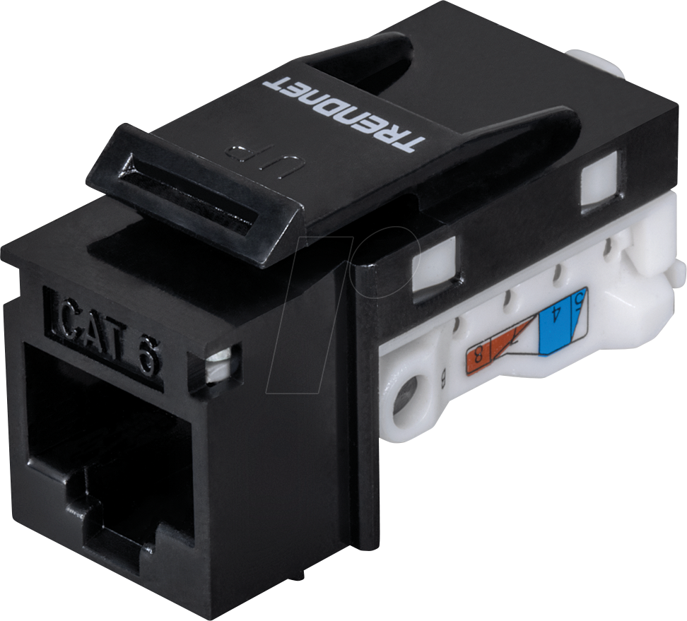 TRN TC-K25C6BK - Keystone Cat.6 90° werkzeuglos, 25 Stück