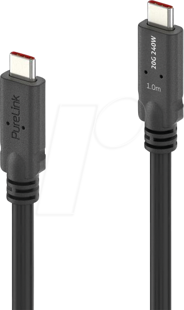 Thumbnail - PURE PI6500-010 - USB 4.0 Kabel, 20 Gbit/s, 240 W, 8K 30Hz, 1,0 m