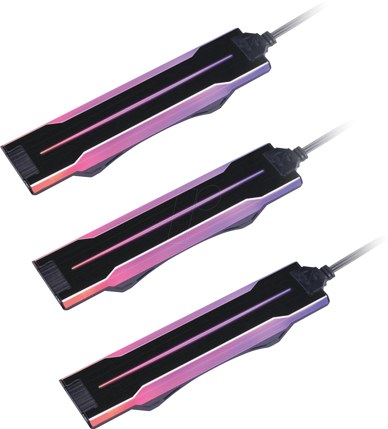 LIAN P28ARGB-B - Lian Li UNI FAN P28 Side ARGB Strip, 3er Pack, schwarz
