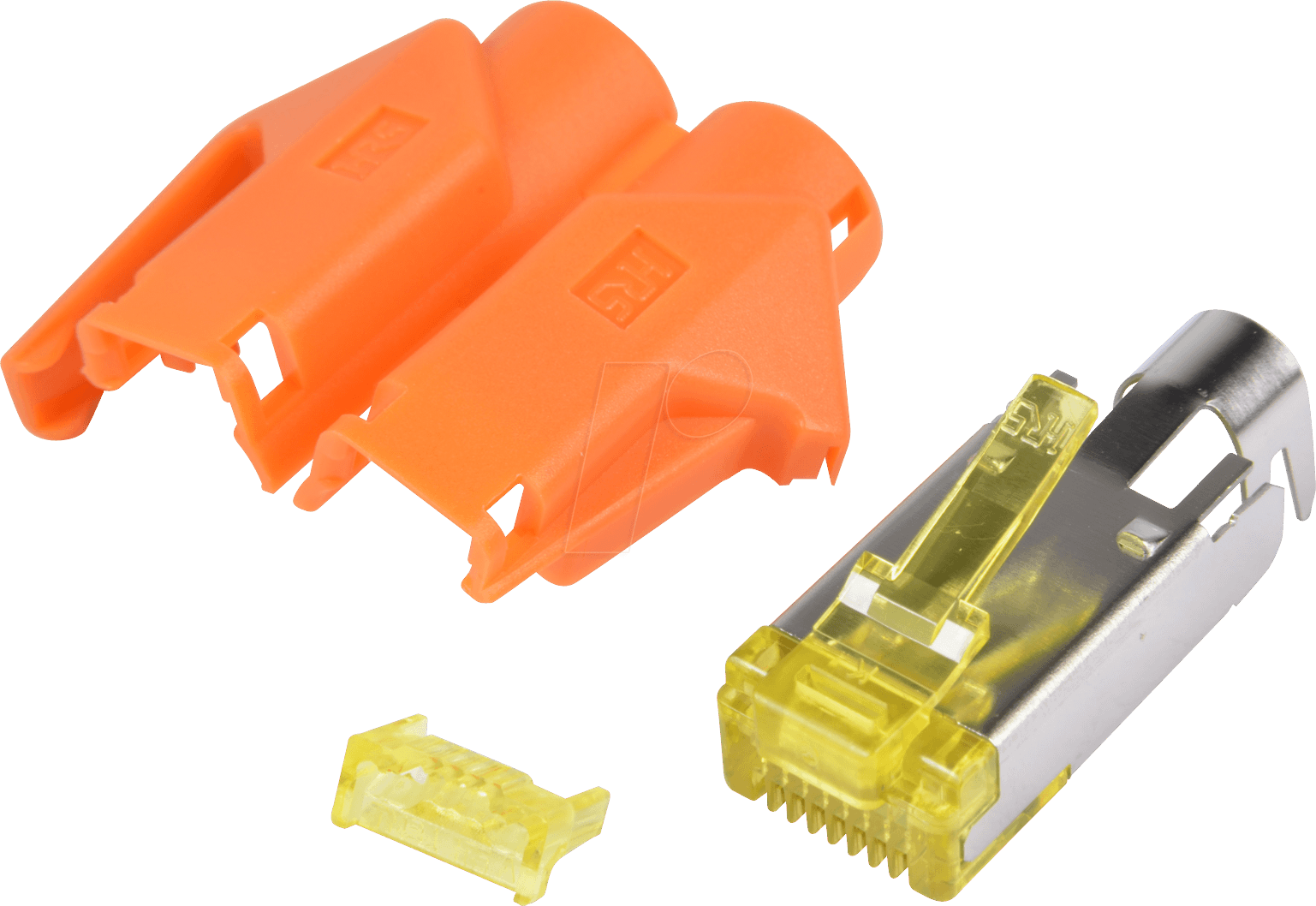 HIROSE TM31 OR - RJ45 Hirose Stecker, Cat-6a, TM31, orange