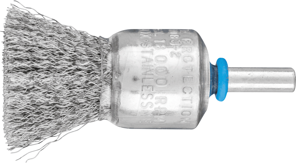 PFERD 43298005 - Pinselbürste ungezopft PBU Ø20mm Schaft-Ø6 mm Edelstahl-Draht-Ø0