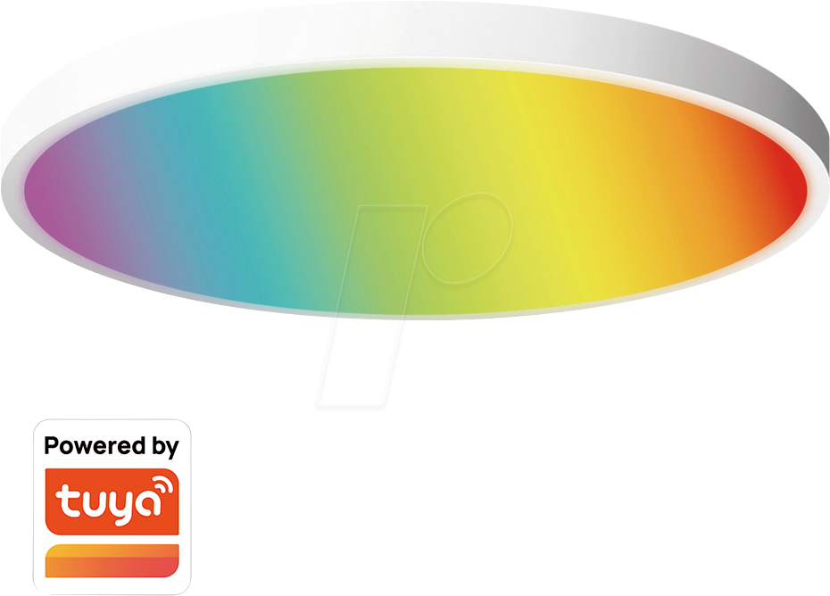 LOGILINK SH0122 - Wi-Fi Smart LED-Deckenleuchte, 27 W, 2400 lm, Tuya kompatibel, w