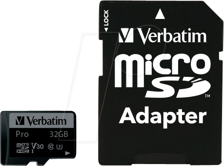 VERBATIM 47041 - MicroSDHC-Speicherkarte 32GB, Verbatim, Class 10, U3