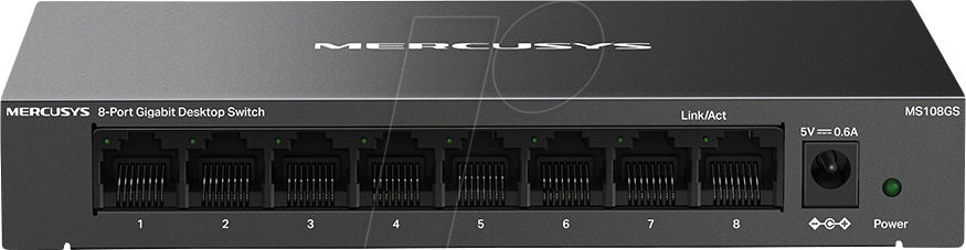 MSYS MS108GS - Switch, 8-Port, Gigabit Ethernet