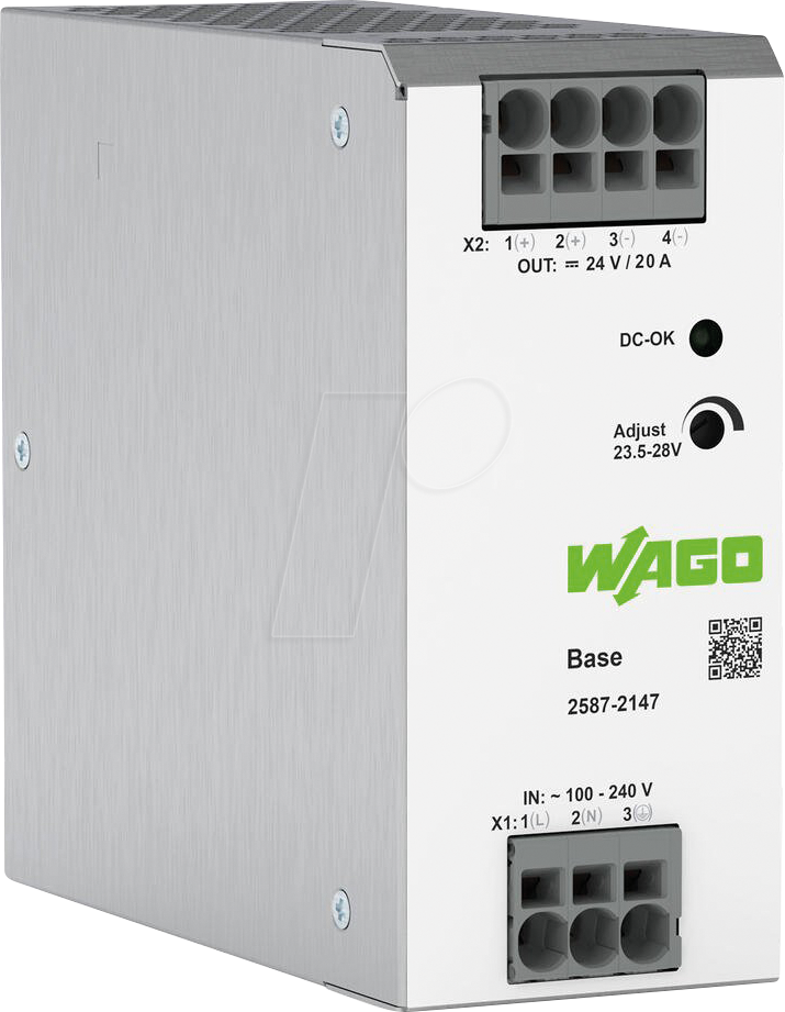 WAGO 2587-2147 - Primär getaktete Stromversorgung; Base; 1-phasig, 20 A